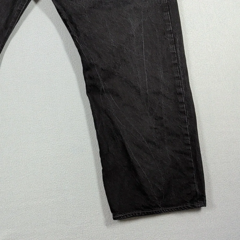 Levi's 501‎ Jeans Mens 50x30 Black Denim Button Fly Classic Original Fit